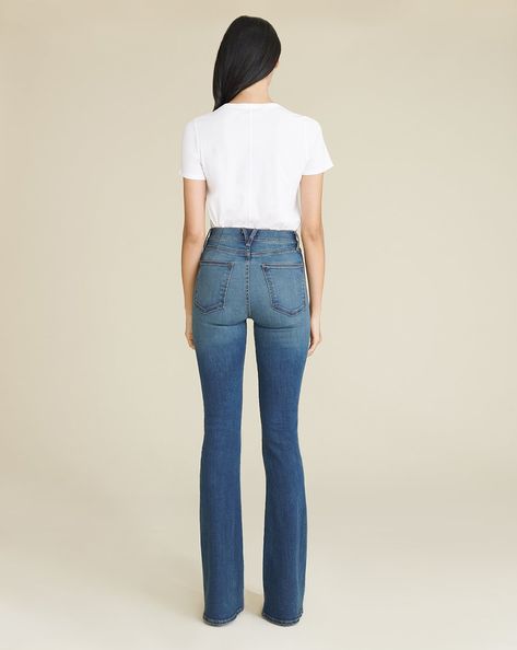 Gemma Mid-Rise Skinny Flare Jean | Veronica Beard Crop Flare Jeans, Designer Jeans For Women, Crop Flare, Designer Jeans, Veronica Beard, Premium Denim, Denim Shop, Jeans Denim, Flare Jeans