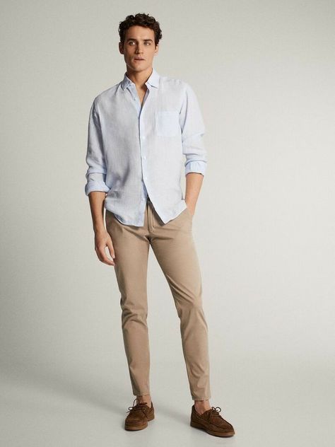 Mens Work Outfits, Mens Smart Casual Outfits, Mens Business Casual Outfits, Minimalist Fashion Men, Mens Casual Outfits Summer, Smart Casual Men, Linen Men, Men Fashion Casual Shirts, Stylish Men Casual