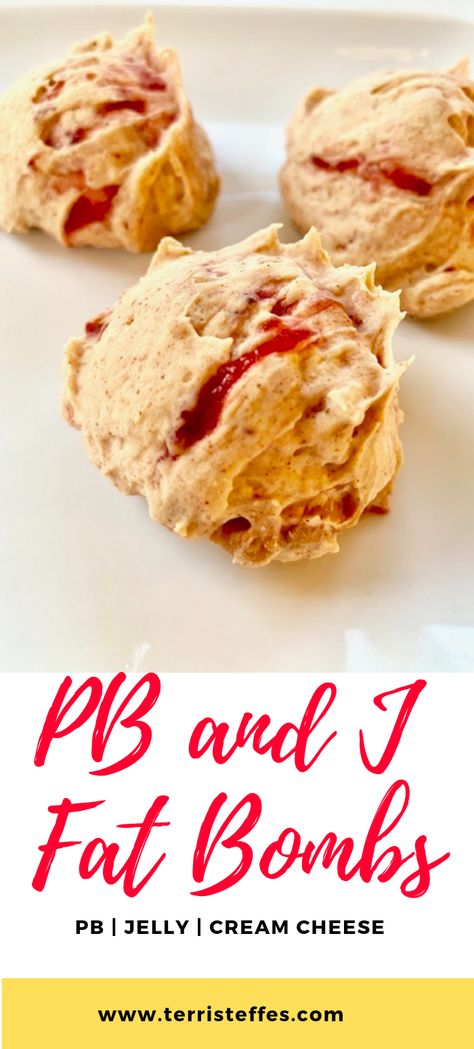 Celebrate National Peanut Butter and Jelly Day with this delicious, keto PB&J Fat Bombs recipe.  Deliciously creamy, these fat bombs are served frozen, and offer a wonderful slow eating experience. #keto #ketofriendly #ketodiet  #PBJ #ketofatbombs #peanutbutter Pb And J, Fat Bomb Recipes, Slow Eating, High Fat Low Carb Recipes, Fat Bomb, Keto Diet Breakfast, Fat Bomb Recipe, Low Carb Dessert, Diet Breakfast Recipes