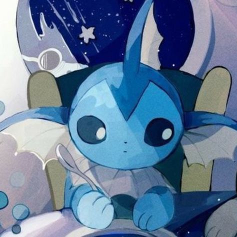 Umbreon And Vaporeon, Vaporeon Pfp, Pokemon Female Characters, Vaporeon Icon, Umbreon Pfp, Vaporeon Fanart, Pokemon Matching Pfp, Shiny Vaporeon, Luxray Pokemon