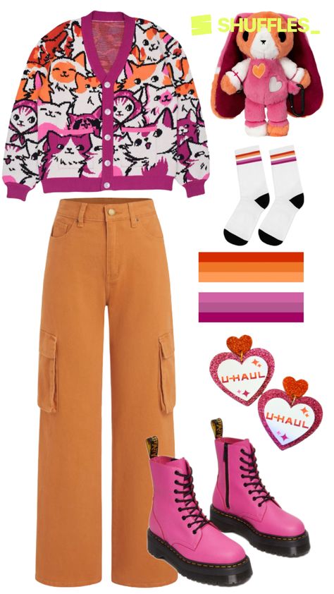 Created by ejayn3 on Shuffles Lgbtq Outfit, Lgbtq Fashion, Lesbian Outfits, Lgbtq Clothing, Lgbtq Funny, Flag Outfit, Lgbtq Flags, Lesbian Flag, Pride Outfit