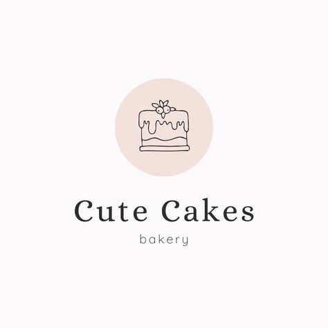 Logo For Cake Business, Cute Bakery Logo, Sewing Business Logo, Dessert Logo, Graphic Designer Studio, Free Business Logo, Logo Design App, Logo Online Shop, Logo Design Mockup