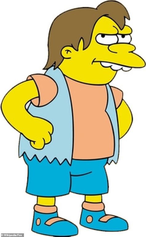 Part of the problem that bullying is so widespread is that they often don't even realise that they are bullies, writes Chantal Gautier, a psychologist at the University of Westminster (pictured, Nelson from The Simpsons, a character famous for being a bully) The Simpson Characters, Simpson Characters, Chief Wiggum, Nelson Muntz, Simpsons Party, Beehive Art, Ralph Wiggum, Die Simpsons, Krusty The Clown