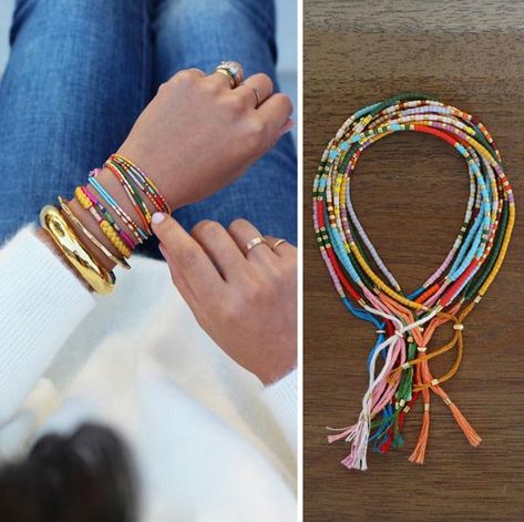 25 DIY Friendship Bracelets | Cuded Seed Bead Bracelet Tutorial, Bead Bracelet Tutorial, Seed Bead Bracelets Tutorials, Seed Bead Tutorials, Morse Code Necklace, Friendship Bracelets With Beads, Pulseras Diy, Beaded Bracelets Tutorial, Morse Code Bracelet