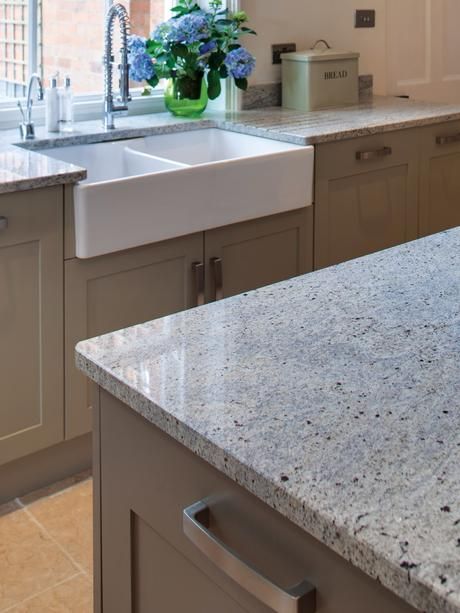 Worktops Kitchen Ideas, Worktops Kitchen, Granite Worktop Kitchen, Granite Worktops, Kitchen Surfaces, Stone Kitchen, Breakfast Bars, Crushed Stone, Kitchen Worktop