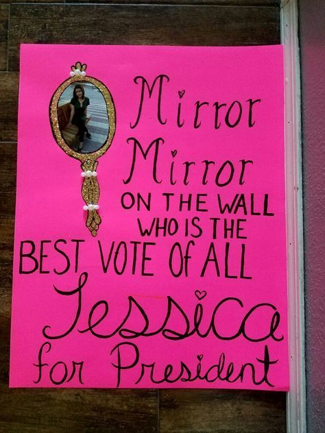 Class Historian Poster Ideas, Posters For Treasurer Student Council, Pink Campaign Poster, Pink Student Council Posters, Student Government Posters High Schools, Posters For Running For Student Council, 3rd Grade Student Council Poster Ideas, Stuco Slogans, Class Historian Campaign Posters