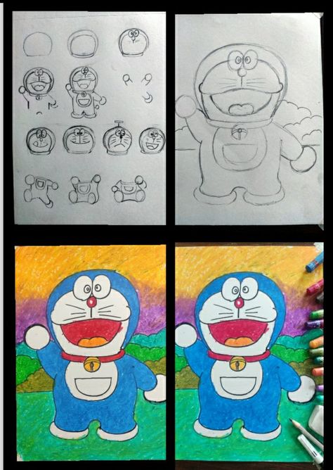 How to Draw a Doraemon - Easy Step by Step For Beginners and Kids drawing by my 1 to 5 grade studentsl 🙏🙏 Boys Drawing, Basic Drawings, Cute Easy Paintings, Drawing Step By Step, Boy Drawing, Drawing Step, Online Art Classes, Basic Drawing, Art Lessons Elementary