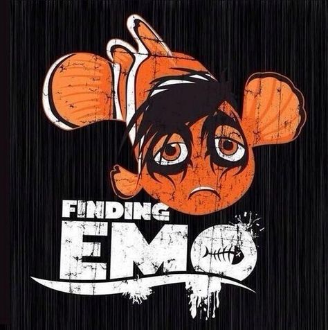 Hilarious Photoshop Responses To Twitter’s #1LetterWrongMovie "Finding Emo" Emo Disney Characters, Finding Emo, Emo Disney, Goth Disney, Alternative Disney, Punk Disney, Dark Disney, Emo Art, Twisted Disney