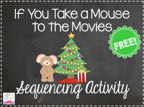 If You Take A Mouse To The Movies Craft, If You Take A Mouse To The Movies, Slp Toolkit, Slp Crafts, Christmas Therapy, Literacy Bags, Christmas Speech, Laura Numeroff, Slp Activities