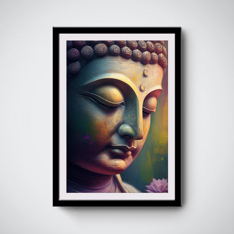 ⭐Enhance your space with our Buddha Wall Art Digital Print, designed to infuse your home or yoga studio with tranquility and spiritual energy. This digital download offers a seamless blend of contemporary aesthetics and timeless wisdom. Buddha Portrait, Face Wall Art, Spiritual Home Decor, Spiritual Home, Portrait Artwork, Buddha Face, Buddha Wall Art, Face Wall, Wall Art Colorful