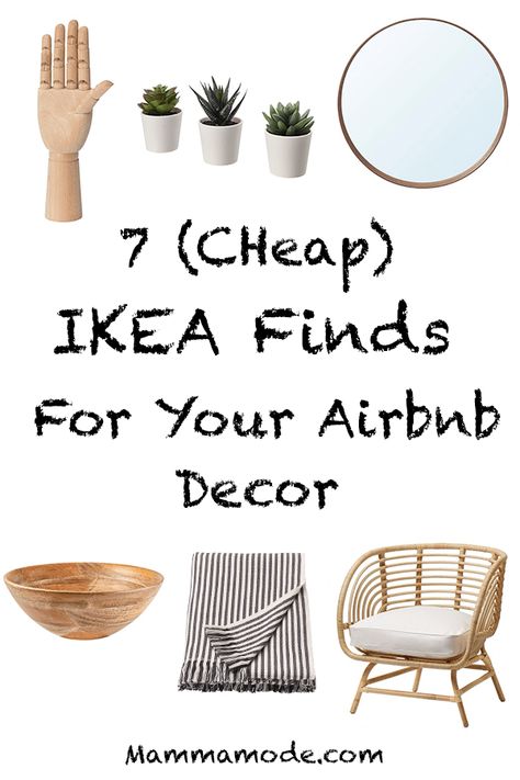 Airbnb Decor| 7 Stylish & Cheap Ikea Finds Your Guests Will Love. - Mamma Mode Desert Airbnb, Airbnb Inspiration, Decorate Airbnb, Airbnb Cottage, Host Tips, Airbnb Reviews, Cottage Summer, Vacation Rental Host, Airbnb Hosting