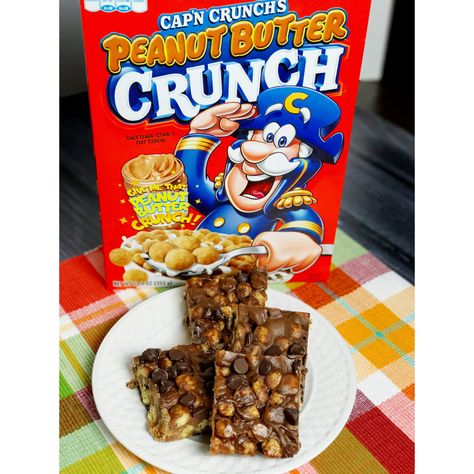 Captain Crunch Cereal, Simple Ingredient Recipes, Marshmallow Bars, Candy Bar Recipe, Peanut Butter Crunch, Oat Cereal, Crunch Recipe, Crunch Cereal, Peanut Butter Marshmallow