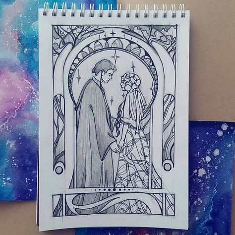 Diana Malyshevska. Anakin And Padme Drawing, Anakin And Padme Tattoo, Star Wars Art Drawings Sketch, Anakin Drawing, Padme Drawing, Padme Art, Amazing Pencil Drawings, Star Wars Art Drawings, Tarot Tattoo