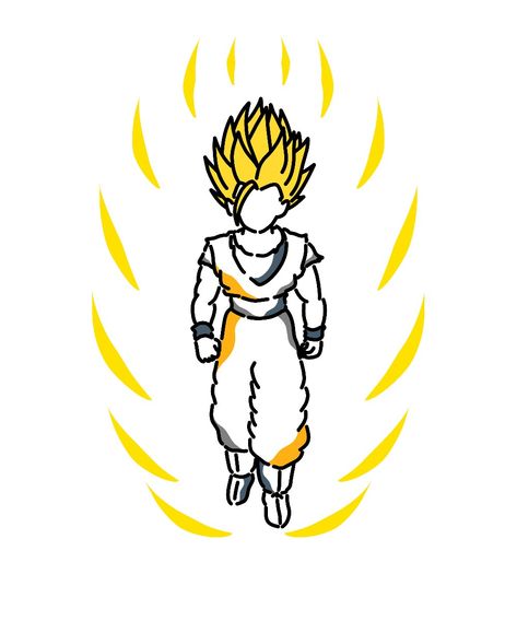 Ssj2 Gohan Tattoo, Gohan Ssj2, Unique Tattoos For Men, Tato Minimal, Z Tattoo, Pokemon Sketch, Sketch Icon, Anime Lineart, Graffiti Artwork