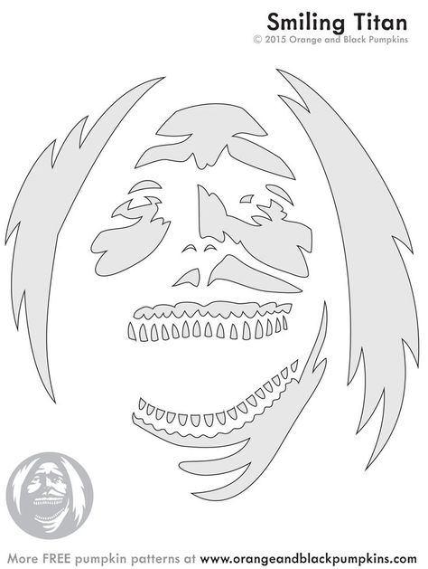 Attack On Titan Pumpkin Carving, Pumkin Stencils, Pumpkin Carving Printables, Halloween Pumpkin Templates, Pumpkin Carving Stencils Templates, Pumpkin Carving Stencil, Stencils Patterns, Halloween Pumpkin Stencils, Cute Pumpkin Carving