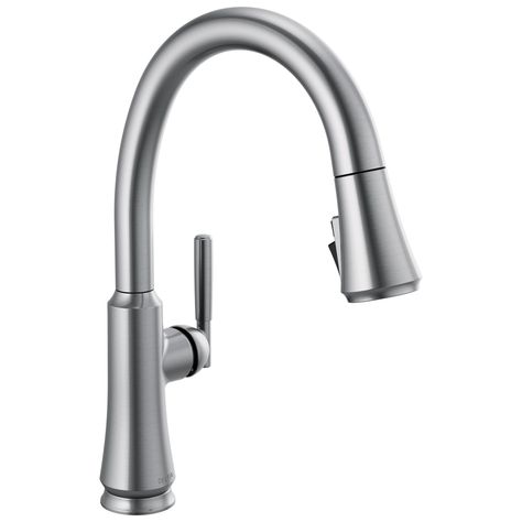 Delta Kitchen Faucet, Delta Faucets, Touchless Faucet, Kitchen Sink Faucets, Pull Down Kitchen Faucet, Electronic Parts, Cleaning Faucets, Retractable Hose, Water Delivery