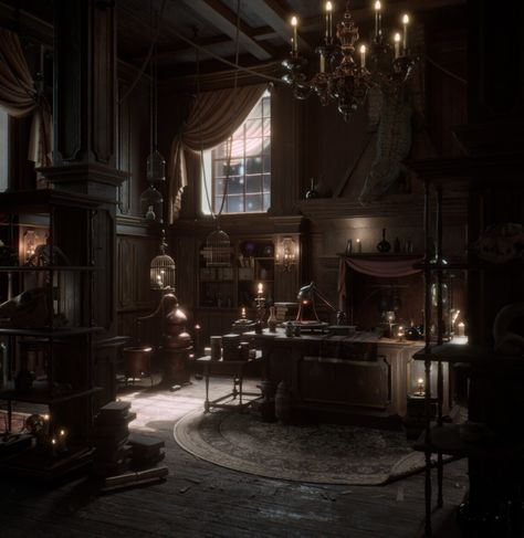 Abandoned Library, Alchemy Lab, Witch Hut, Gothic Mansion, Labs Art, Dr House, Victorian Mansions, Victorian Steampunk, Fantasy House