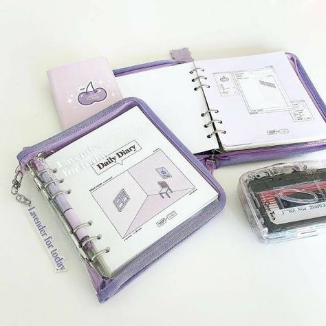 Mode Pastel, Violet Aesthetic, Purple Vibe, Lavender Aesthetic, Purple Themes, Cute School Supplies, Purple Love, Journal Aesthetic, Korean Aesthetic