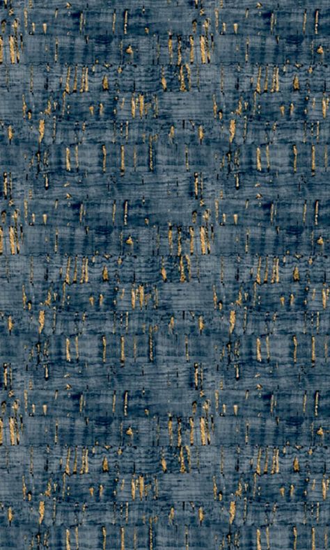 Transform your home into a unique space with this Cork-like Natural Wallpaper. This wallpaper features a gorgeous design that is perfect for any bedroom or living room. With a metallic finish that catches the light, the wallpaper creates a sense of elegance and luxury. Material: Non-woven Features: Paste the Wall - Str Blue Wallpaper Office, Royal Blue And Gold Wallpaper, Blue Grasscloth Wallpaper, Royal Blue Walls, Blue And Gold Wallpaper, Royal Blue Wallpaper, Wallpapers Cool, Creative Wallpapers, Cork Wallpaper