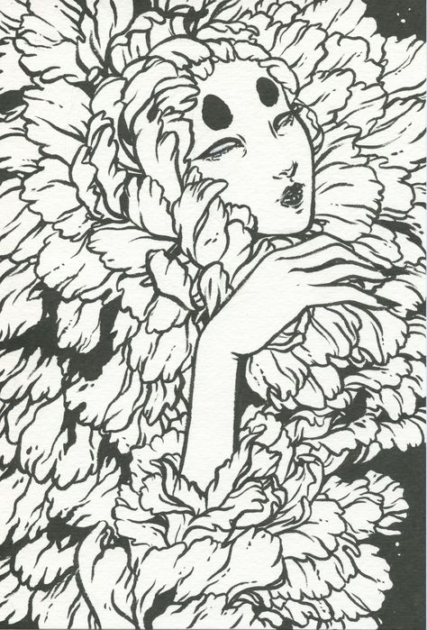 Audra Auclair, Pentel Brush Pen, Watercolour Paper, Brush Pen, Pen, Black And White, Flowers, Black, Art