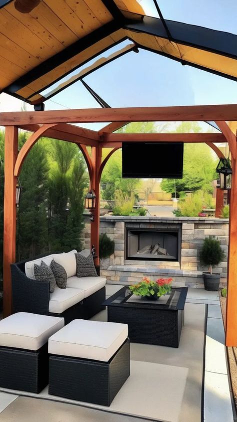 Gazebo diy cheap backyard ideas with Tv Mounts Gazebo Diy Cheap, Diy Gazebo Top, Diy Cheap Backyard Ideas, Cheap Walkway Ideas Diy, Cheap Walkway Ideas, Small Backyard Oasis, Diy Fence Ideas Cheap, Gazebo Diy, Outdoor Gazebo Ideas