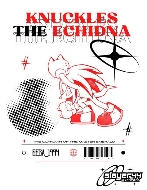 X/twitter: @xchrstn6 Sonic Graphic Design, Knuckles Wallpaper, Sonic Y2k, Sonic Poster, Bag Illustration, Sega Dreamcast, Sonic Funny, Art Album, Sonic 3