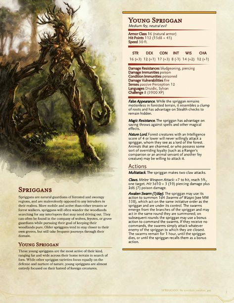 DnD 5e Homebrew — Forest Walker by Phylea 5e Monsters, Dnd Stats, Plant Monster, Dungeons And Dragons 5e, Dungeons And Dragons Classes, Dnd 5e Homebrew, Dnd Dragons, Dungeons And Dragons Game, Dnd Monsters