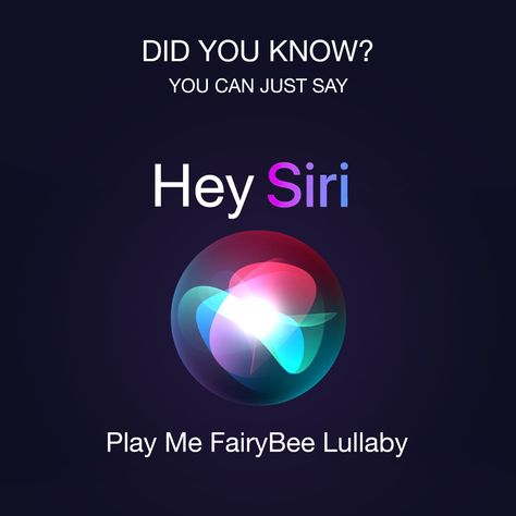 DID YOU KNOW? You can just say HEY SIRI PLAY ME FAIRY BEE LULLABY We are in APPLE MUSIC, SPOTIFY and in all the Major Streaming Services #fairybeelullaby #babysongs #babylullaby #lullabyforbabiestogotosleep #sleep #babysleep #fairybee Baby Lullabies, Hey Siri, Music Spotify, Sleep Music, Baby Songs, Streaming Services, Baby Sleep, Apple Music, Knowing You