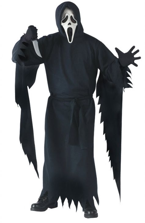 Ghostface Outfit, Scream Halloween Costume, Ghostface Costume, Scary Scream, Scream Costume, The Mask Costume, Scream Halloween, Plus Size Costume, Black Halloween Dress