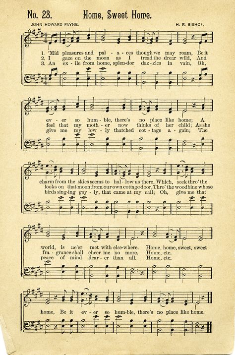 antique sheet music | FREE Vintage Music Sheet ~ Home Sweet Home | Old Design Shop Blog Wings Template, Vintage Music Sheet, Music Printables, Kertas Vintage, Sheet Music Crafts, Hymn Sheet Music, Grafika Vintage, Not Musik, Sheet Music Art