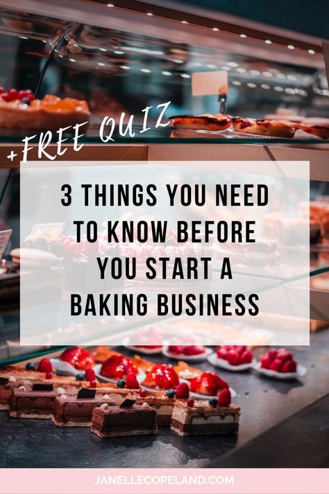 Baking and decorating all day sounds like a dream job right? But, running a baking business isn’t all sprinkles and sunshines! Learn the 3 things you need to know before starting a baking business in my new blog post! #blog #business #businesstips #businesswoman #businessowner #baking #bakery #cakebusiness #bakingbusiness #homebaker Starting A Baking Business, Home Baking Business, Bakery Business Plan, Home Bakery Business, Opening A Bakery, Small Bakery, Baking Hacks, Gourmet Cakes, Naming Your Business