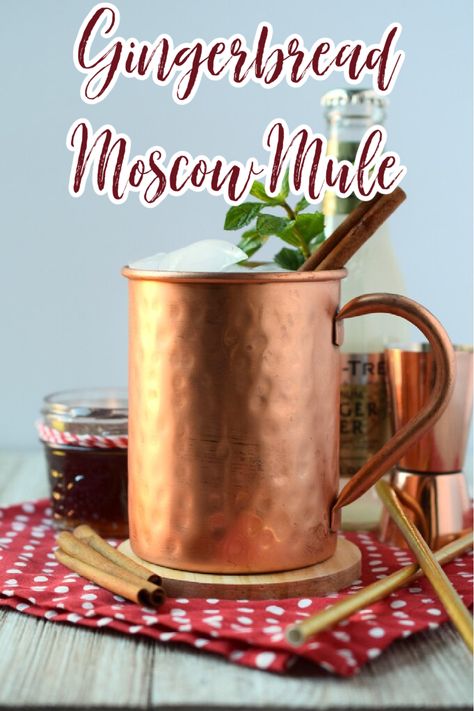 Festive Moscow Mule, Christmas Mules Ginger Beer, Gingerbread Moscow Mule, Winter Moscow Mule, Winter Mule Cocktail, Holiday Moscow Mule Recipe, Thanksgiving Moscow Mule Recipe, Holiday Mules Cocktail Recipes, Christmas Moscow Mule Recipe