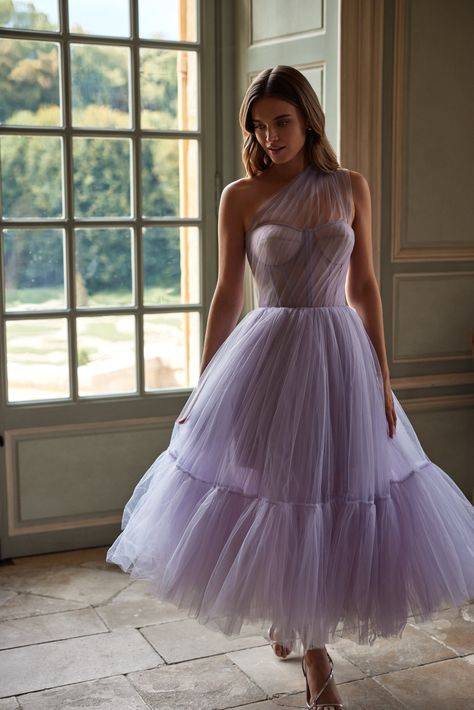 Wishlist – Milla Wedding Guest Dress With Cover Up, Lavender Evening Dress, One Shoulder Tulle Dress, Back Of Corset Dress, Tulle Dress Bridesmaid, Corsets Dress, Corset Tulle Dress, Midi Dress Tulle, Dress With Tulle Sleeves