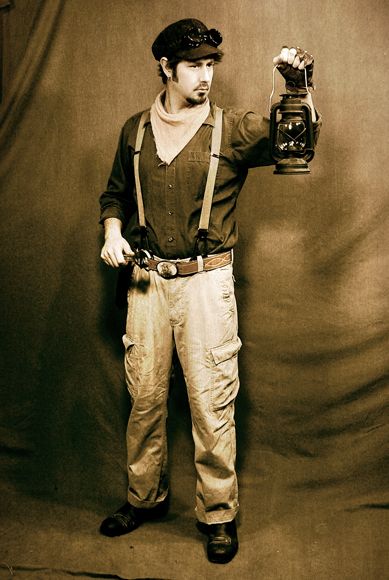 Middle Eastern Steampunk, Miner Costume, Miner Outfit, Mechanic Outfit, Mechanic Costume, Engineer Costume, Mechanic Clothes, Mechanic Man, Explorer Costume