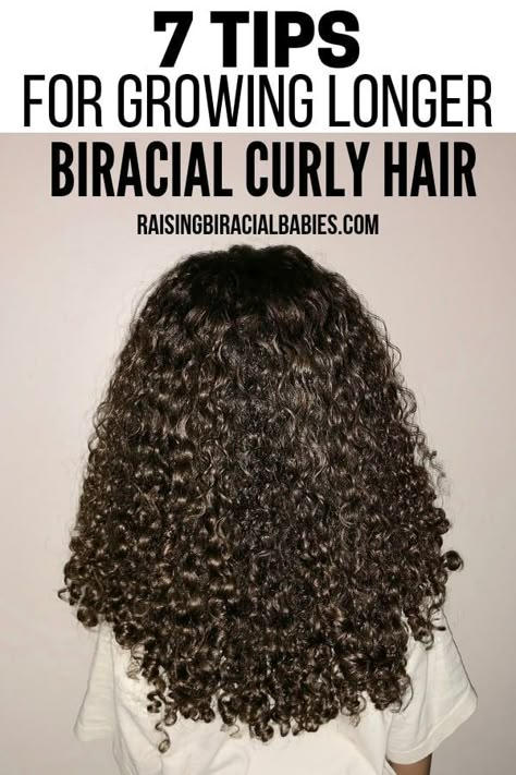 How To Grow Biracial Hair: 7 Tips To Get Longer Curly Hair. #longcurlyhair #naturallycurly #growlonghair #mixed #curlyhair Hairstyles For Mixed Hair, Longer Curly Hair, Biracial Curly Hair, Curly Hairstyles For Kids, Race Hairstyles, Grow Curly Hair, Mixed Race Hairstyles, Mixed Race Hair, Biracial Hair Care