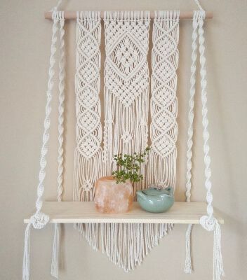 Macrame Wall Hanging Shelf, Zen Place, Macrame Hanging Shelf, Rope Plant Hanger, Wall Hanging Shelf, Macrame Shelf, Macrame Wall Hanger, Wall Hanging Shelves, Macrame Wall Hanging Diy