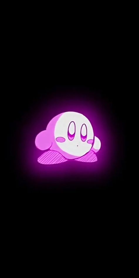 Kirby Pfp Black Background, Dark Kirby Wallpaper, Kirby Wallpaper Iphone Dark, Kirby Wallpaper Black, Kirby Black Background, Purple Kirby, Pink Kirby Wallpaper, Black Kirby, Kirby Wallpaper