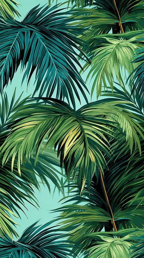 Coconut tree branches summer vegetation rainforest. | free image by rawpixel.com Coconut Tree Wallpaper, Green Wallpaper Iphone, Iphone Wallpaper Summer, Green Color Background, Wallpaper Summer, Wallpaper Iphone Summer, Wallpaper Iphone Wallpaper, Tropical Green, Tree Images