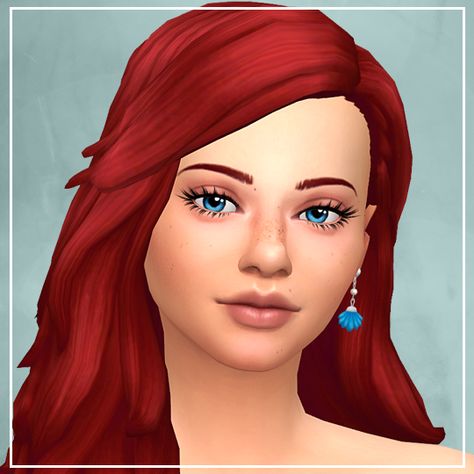 Download Ariel Here Download includes tray files... : EmmySimming Sims 4 Ariel, Pocahontas Dress, Los Sims 4 Mods, Sims Challenge, Ariel Hair, Elsa Hair, Disney Princess Hairstyles, Ariel Disney, Sims 4 Characters