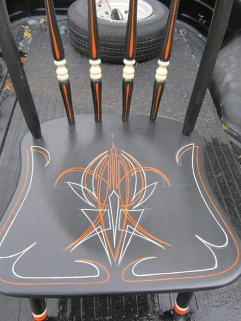 Pin Striping Art, Car Pinstriping, Stripe Art, Kustom Paint, Pinstripe Art, Striped Art, Pinstriping Designs, Garage Art, Paint Stripes