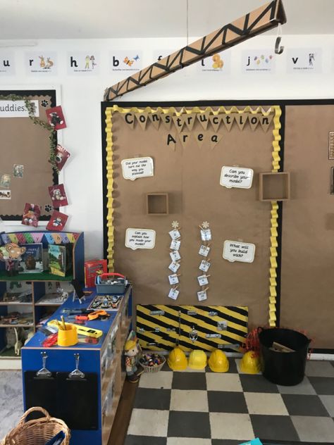 Hessian Classroom, Construction Eyfs, Role Play Areas Eyfs, Eyfs Ideas, Nursery Nurse, Role Play Areas, Continuous Provision, Lego Display, Construction Area