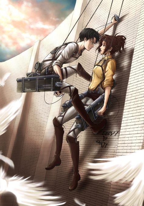 Levi X Hanji, Gloomy Sunday, Hanji And Levi, Hange Zoe, Attack On Titan Fanart, Attack On Titan Art, Eren Jaeger, Levi Ackerman, He Is Able