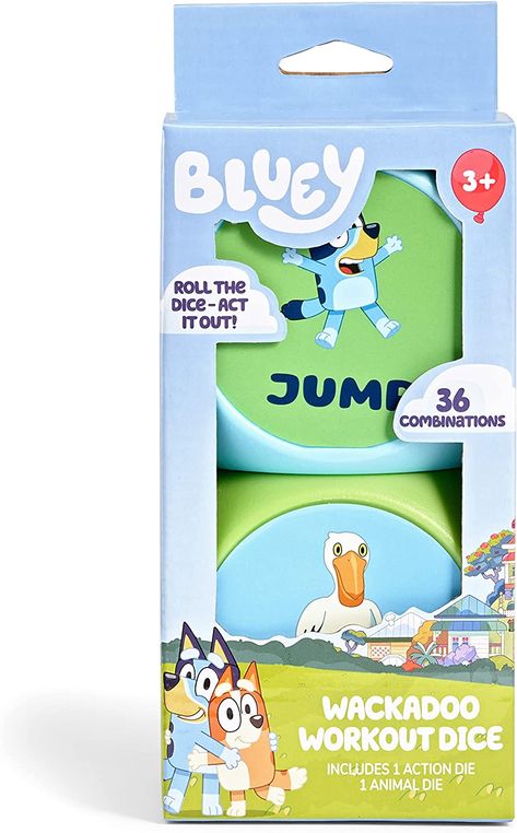 BLUEY Wackadoo Dice Imagination Act Out The Action Game | Family Game Night for All Ages | Creative and Engaging Fun for All Featuring Bluey and Bingo Bluey Wackadoo, Bluey And Bingo, Silly Games, Numbers For Kids, Family Fun Games, Action Game, Games For Toddlers, Kids Gift Guide, Dice Games