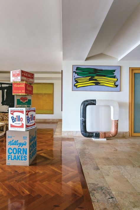 Museum-Worthy Interiors that Prove The Enduring Appeal of Andy Warhol | Galerie Franz Kline Painting, Brushstroke Painting, Barbara Hepworth Sculpture, Paint Inspo, Franz Kline, Oil Painting Tutorial, Juice Box, Miami Houses, Box Photo