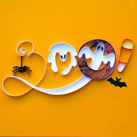 Halloween Quilling, Quilling Halloween, Corn Decorations, Paper Typography, Candy Corn Decorations, Quilling Letters, Arte Quilling, Paper Quilling For Beginners, Quilling Projects