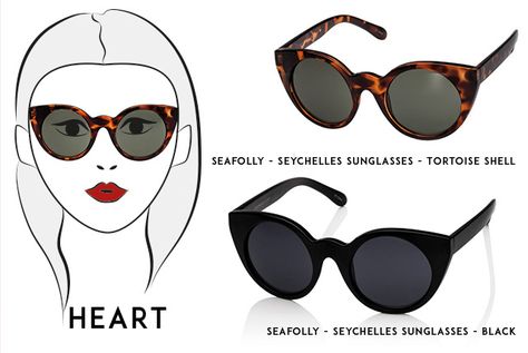 heart shape face sunglasses Shape Face, Different Face Shapes, Tortoise Shell Sunglasses, Heart Face Shape, Face Shape, The Pool, Heart Shape, Face Shapes, Cat Eye Sunglasses