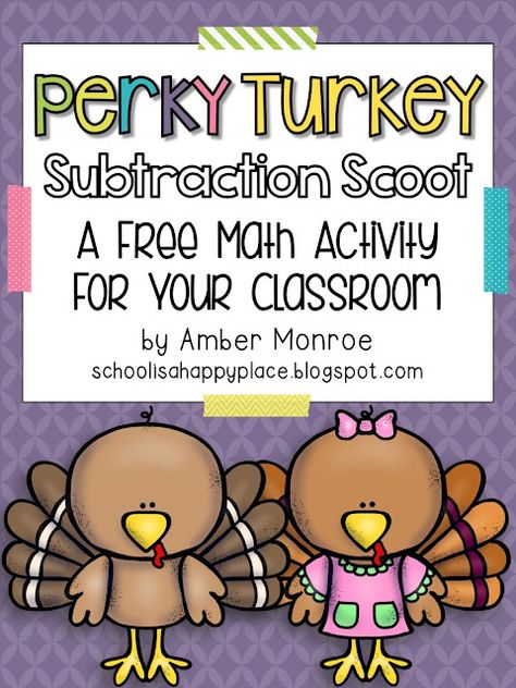 Subtraction Scoot Free, Fall Math First Grade, Thanksgiving Math 1st Grade, Thanksgiving Math 2nd Grade, Thanksgiving Math First Grade, Thanksgiving Math Activities 3rd Grade, Thanksgiving Second Grade, Thanksgiving First Grade, First Grade Thanksgiving