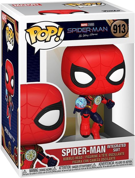 #marvel #spiderman #peterparker #funko #funkopop #funkopops #funkofamily #funkocollector #marvelcomics Your Spider-Man: No Way Home collection may not see Peter Parker swing into its ranks in his new suit. This Pop! Spider-Man Integrated Suit figure will make a great addition to any Marvel set. Vinyl bobblehead is approximately 4-inches tall. Dr Stephen Strange, Игрушки Funko Pop, Scarlet Spider, Man Spider, Dark Vador, Spider Man No Way Home, Funko Pop Figures, No Way Home, Pop Marvel