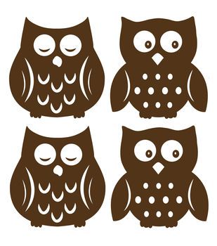 Owl Decal, Owl Silhouette, 3d Templates, Silhouette Wall Art, Silhouette Images, Owl Wall, Pola Sulam, Silhouette Portrait, Silhouette Cameo Projects