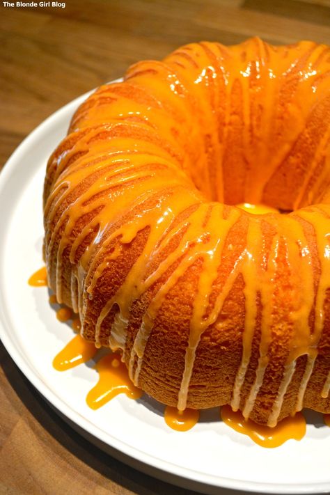 Sweet Orange Bundt Cake | The Blonde Girl Blog Cake Mix Orange Bundt Cake, Orange Creamsicle Bundt Cake, Orange Dreamsicle Bundt Cake, Chocolate Orange Bundt Cake, Orange Bundt Cake With Orange Glaze, Orange Bundt Cake, Homemade Jelly, Oatmeal Pancakes, No Bake Bars